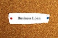 Business loan on paper