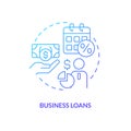 Business loans blue gradient concept icon Royalty Free Stock Photo