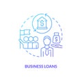 Business loans blue gradient concept icon Royalty Free Stock Photo