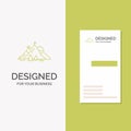Business Logo for achievement, flag, mission, mountain, success. Vertical Green Business / Visiting Card template. Creative Royalty Free Stock Photo