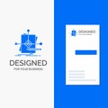 Business Logo for Algorithm, business, foretelling, pattern, plan. Vertical Blue Business / Visiting Card template Royalty Free Stock Photo