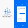 Business Logo for Algorithm, business, foretelling, pattern, plan. Vertical Blue Business / Visiting Card template Royalty Free Stock Photo