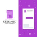 Business Logo for Audio, control, mix, mixer, studio. Vertical Purple Business / Visiting Card template. Creative background Royalty Free Stock Photo
