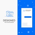 Business Logo for Backdoor, exploit, file, internet, software. Vertical Blue Business / Visiting Card template Royalty Free Stock Photo