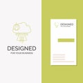 Business Logo for Bomb, explosion, nuclear, special, war. Vertical Green Business / Visiting Card template. Creative background