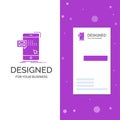 Business Logo for bulk, dialog, instant, mail, message. Vertical Purple Business / Visiting Card template. Creative background
