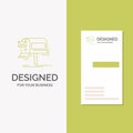 Business Logo for campaigns, email, marketing, newsletter, mail. Vertical Green Business / Visiting Card template. Creative Royalty Free Stock Photo