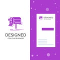 Business Logo for campaigns, email, marketing, newsletter, mail. Vertical Purple Business / Visiting Card template. Creative Royalty Free Stock Photo