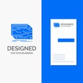 Business Logo for card, component, custom, electronic, memory. Vertical Blue Business / Visiting Card template