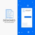 Business Logo for Code, coding, doc, programming, script. Vertical Blue Business / Visiting Card template Royalty Free Stock Photo