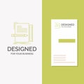 Business Logo for Code, coding, file, programming, script. Vertical Green Business / Visiting Card template. Creative background Royalty Free Stock Photo