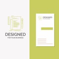 Business Logo for Code, coding, file, programming, script. Vertical Green Business / Visiting Card template. Creative background Royalty Free Stock Photo
