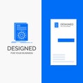 Business Logo for Code, executable, file, running, script. Vertical Blue Business / Visiting Card template