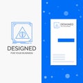 Business Logo for Error, Application, Denied, server, alert. Vertical Blue Business / Visiting Card template Royalty Free Stock Photo