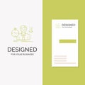 Business Logo for failure, fail, sad, depression, time. Vertical Green Business / Visiting Card template. Creative background