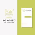 Business Logo for information, content, development, website, web. Vertical Green Business / Visiting Card template. Creative Royalty Free Stock Photo