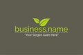 Business Logo Nature Green Color Template Vector Royalty Free Stock Photo