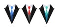 Business logo. Suit with Tie, Set of Vector Emblems