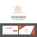 Business logo template for Bug, bugs, insect, testing, virus. Orange Visiting Cards with Brand logo template Royalty Free Stock Photo