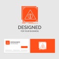 Business logo template for Error, Application, Denied, server, alert. Orange Visiting Cards with Brand logo template Royalty Free Stock Photo