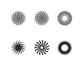 Business logo, vortex, spiral icon vector