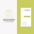 Business Logo for weight, baby, New born, scales, kid. Vertical Green Business / Visiting Card template. Creative background