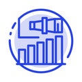 Business, Long, Modern, Term, Vision Blue Dotted Line Line Icon