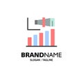 Business, Long, Modern, Term, Vision Business Logo Template. Flat Color