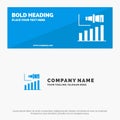 Business, Long, Modern, Term, Vision SOlid Icon Website Banner and Business Logo Template