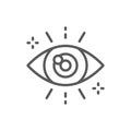 Business look, attentive eye line icon. Royalty Free Stock Photo