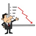 Business loss cartoon illustration vector
