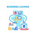 Business Lounge Vector Concept Color Illustration