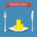 Business lunch concept