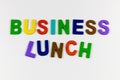 Business lunch learn meal working meeting team seminar training Royalty Free Stock Photo