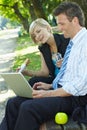 Business lunch outdoor Royalty Free Stock Photo