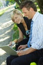 Business lunch outdoor Royalty Free Stock Photo