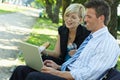 Business lunch outdoor Royalty Free Stock Photo