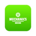 Business machinery icon green vector