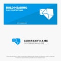 Business, Mail, Message, Open SOlid Icon Website Banner and Business Logo Template Royalty Free Stock Photo