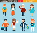 Business Male and Female Characters with