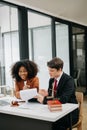 Business and Male lawyer or judge consult having team meeting with client, Law and Legal services concept.Customer service good Royalty Free Stock Photo