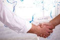 Business male partnership handshake concept.Photo two mans handshaking process.Successful deal after great meeting Royalty Free Stock Photo