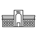 Business mall icon, outline style
