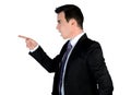Business man angry pointing Royalty Free Stock Photo