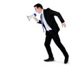Business man angry shouting Royalty Free Stock Photo