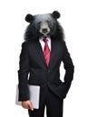 Business man with animal head isolated Royalty Free Stock Photo