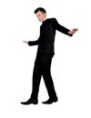 Business man balance walk Royalty Free Stock Photo