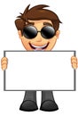 Business Man - Blank Sign - 10 Royalty Free Stock Photo