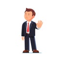 Business man boss rejecting with stop hand gesture Royalty Free Stock Photo