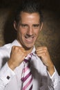 Business man boxing Royalty Free Stock Photo
